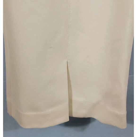 J. Mclaughlin Dress Pants Womens Size 6 High Rise Flat Front Wide Leg Ivory FLAW - Picture 2 of 15